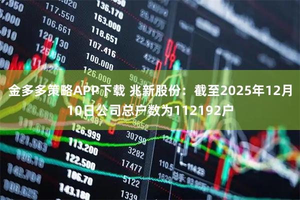 金多多策略APP下载 兆新股份：截至2025年12月10日公司总户数为112192户