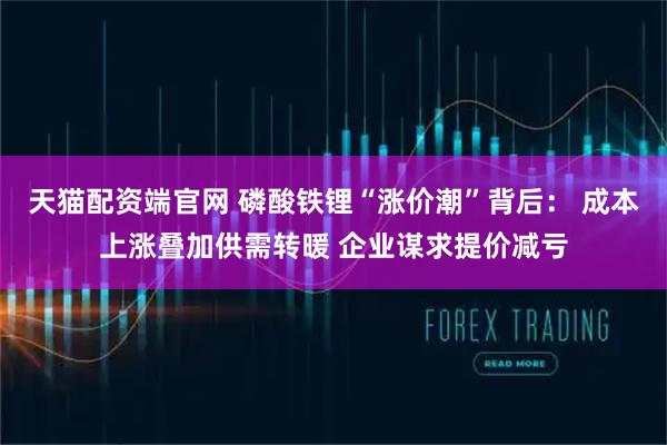 天猫配资端官网 磷酸铁锂“涨价潮”背后: 成本上涨叠加供需转暖 企业谋求提价减亏